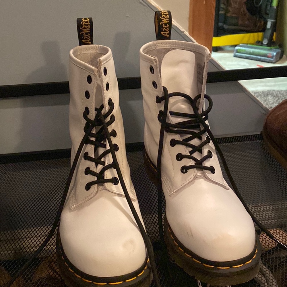 Tall White Doc Martens